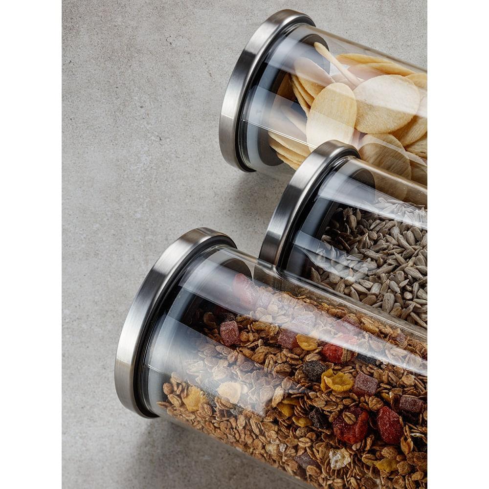 Potes Herméticos Electrolux de Vidro Porta-Mantimentos com Tampa Inox 4 Unidades - 10