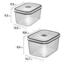 Potes Herméticos Electrolux de Plástico Cinza Retangular com 12 Unidades - 6