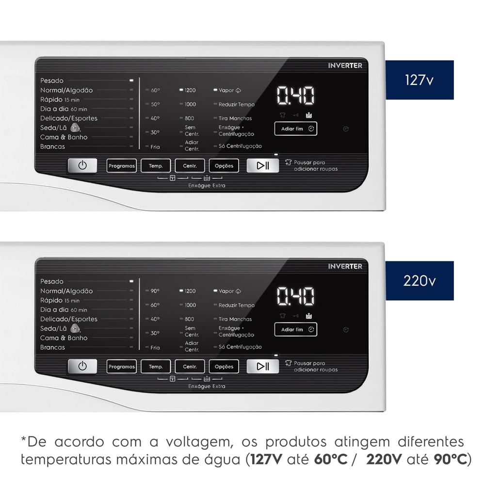 Máquina de Lavar Frontal Electrolux 11kg  Inverter Premium Care com Água Quente/Vapor (LFE11) - 6