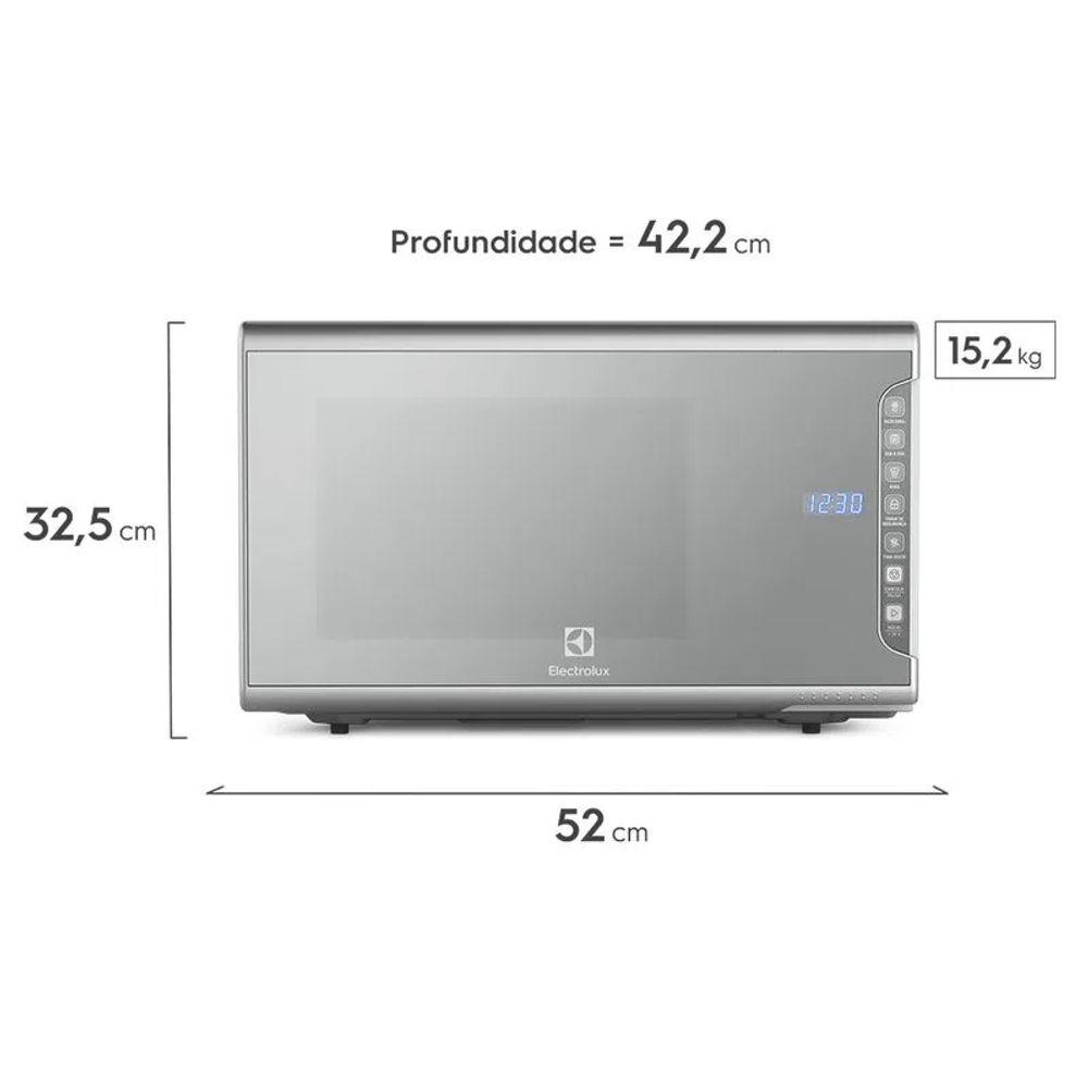 Micro-ondas Electrolux 31L cor Inox Espelhado com Painel Integrado e Função Tira Odor (MI41S) - 2