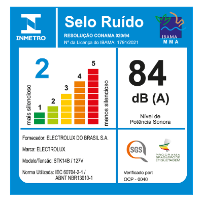 Aspirador de Pó Vertical com Fio Electrolux 1450W 2 em 1 Filtro HEPA Branco (STK14B)