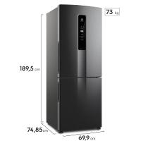 Geladeira Electrolux Frost Free Inverter 490L com AutoSense Inverse Black Inox Look (IB7B) - 2