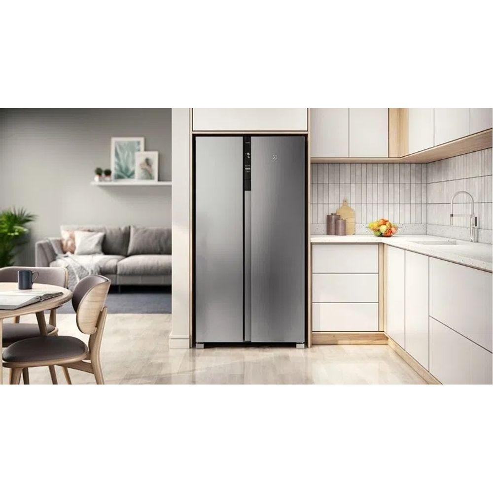 Geladeira Electrolux Frost Free Inverter 435L Efficient com AutoSense Side by Side cor Inox Look (IS4S) - 9