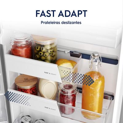 Geladeira Electrolux Frost Free Duplex Efficient com AutoSense cor Inox Look 390L (IF43S)