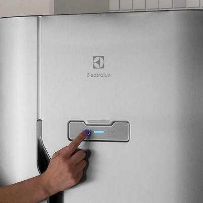Geladeira Electrolux Frost Free 371L Turbo Congelamento Duplex Cor Inox (DFX41)