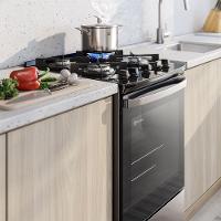 Fogão 4 bocas Electrolux Prata Efficient com Mesa de Vidro, Tripla Chama e VaporBake (FE4GS) - 3