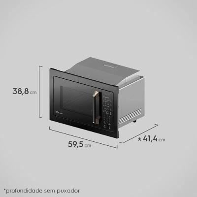 Micro-ondas de Embutir Electrolux 34L Preto com Grill Pro Series (MV43T)
