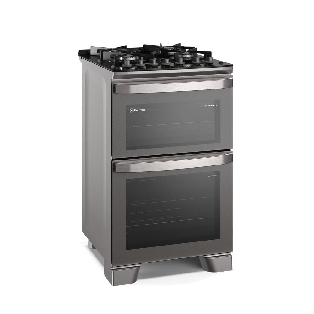 Fogão 4 bocas Electrolux Cinza Experience com Mesa de Vidro, Duplo Forno e PerfectCook360 (FE4DC) - 3