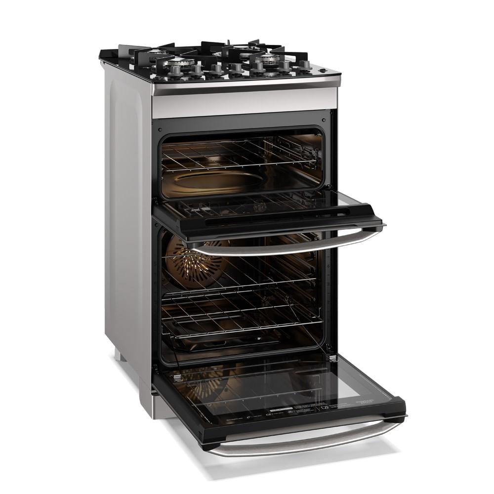 Fogão 4 bocas Electrolux Cinza Experience com Mesa de Vidro, Duplo Forno e PerfectCook360 (FE4DC) - 4