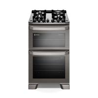 Fogão 4 bocas Electrolux Cinza Experience com Mesa de Vidro, Duplo Forno e PerfectCook360 (FE4DC) - 1