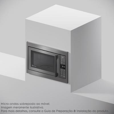 Micro-ondas de Embutir Electrolux 34L cor Inox Experience com Painel Inteligente (ME3BC)