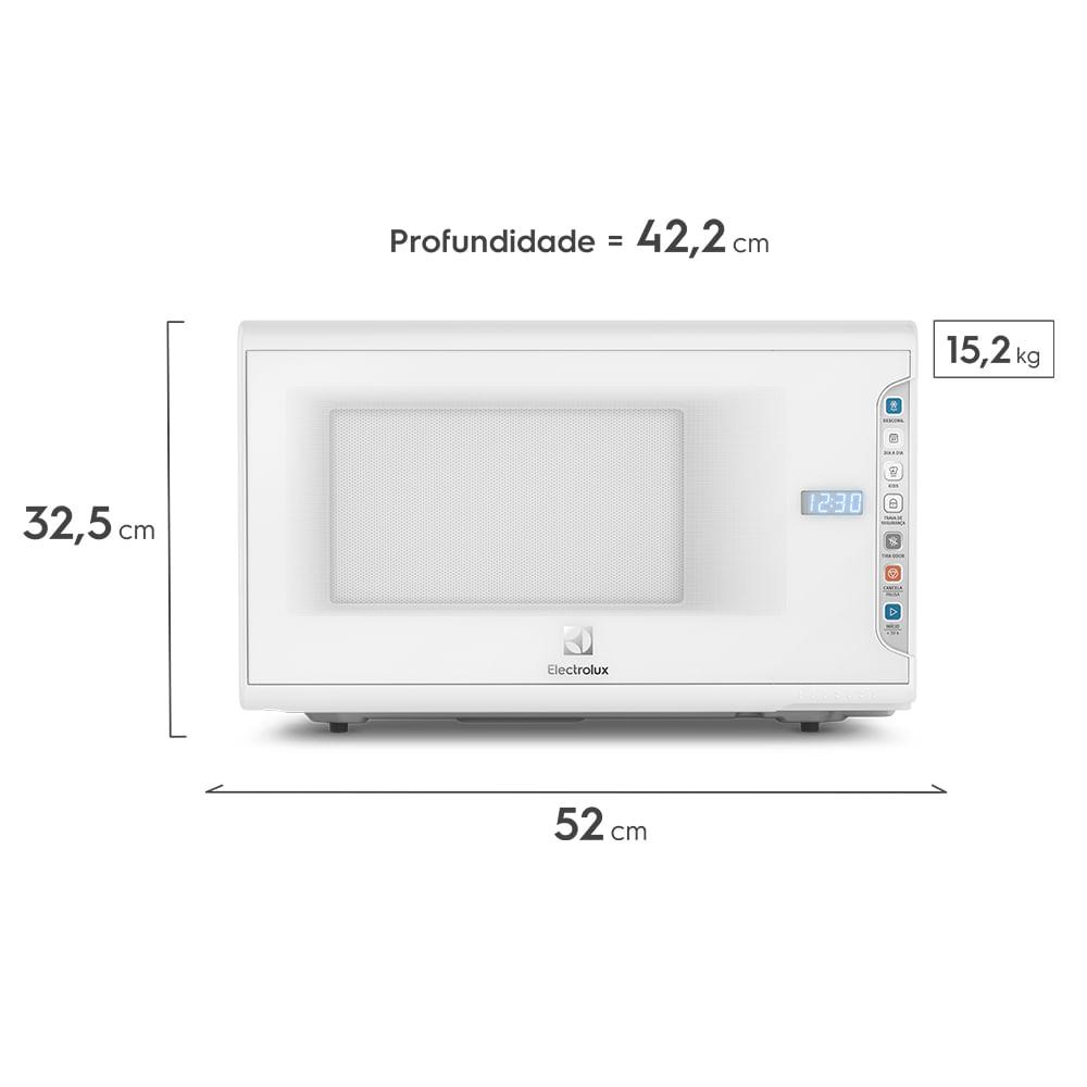 Micro-ondas Electrolux 31L Branco com Painel Integrado e Display Econômico (MI41T) - 3