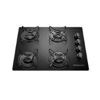 Cooktop 4 Bocas Continental a Gás de Vidro  Temperado Preto (KC4GP) - 1