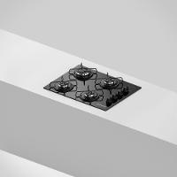 Cooktop 4 Bocas Continental a Gás de Vidro  Temperado Preto (KC4GP)
