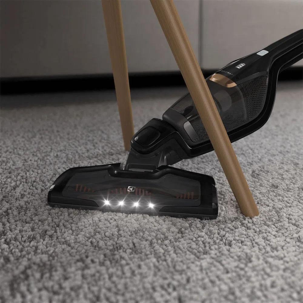 Aspirador de Pó Vertical Sem Fio Electrolux Ergorapido 2 em 1 Luz LED até 30 min Preto (ERG24N) - 10