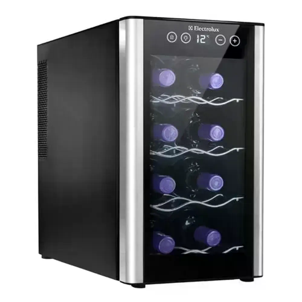 Adega de Vinho Climatizada Electrolux 8 garrafas Uma Porta Acabamento em Alumínio (ACB08) - 1