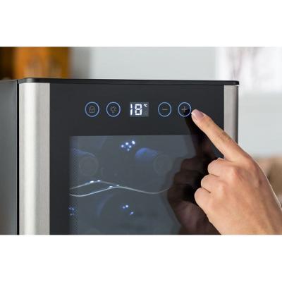 Adega de Vinho Climatizada Electrolux 8 garrafas Uma Porta Acabamento em Alumínio (ACB08)