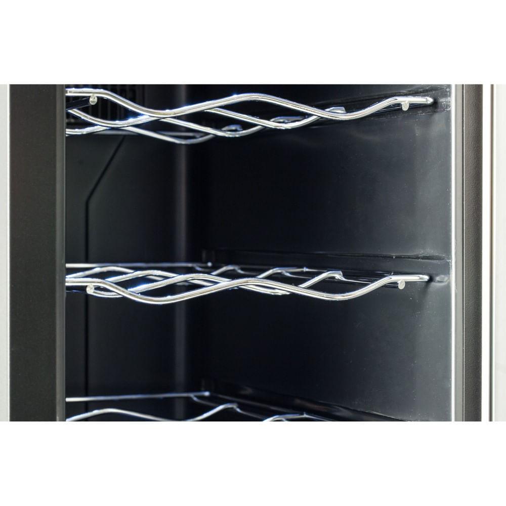 Adega de Vinho Climatizada Electrolux 12 garrafas Uma Porta Acabamento em Alumínio (ACB12) - 5