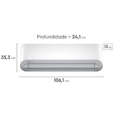 Ar-Condicionado Split Electrolux Inverter 24.000 BTUs Color Adapt Quente/Frio (JI24R/JE24R)