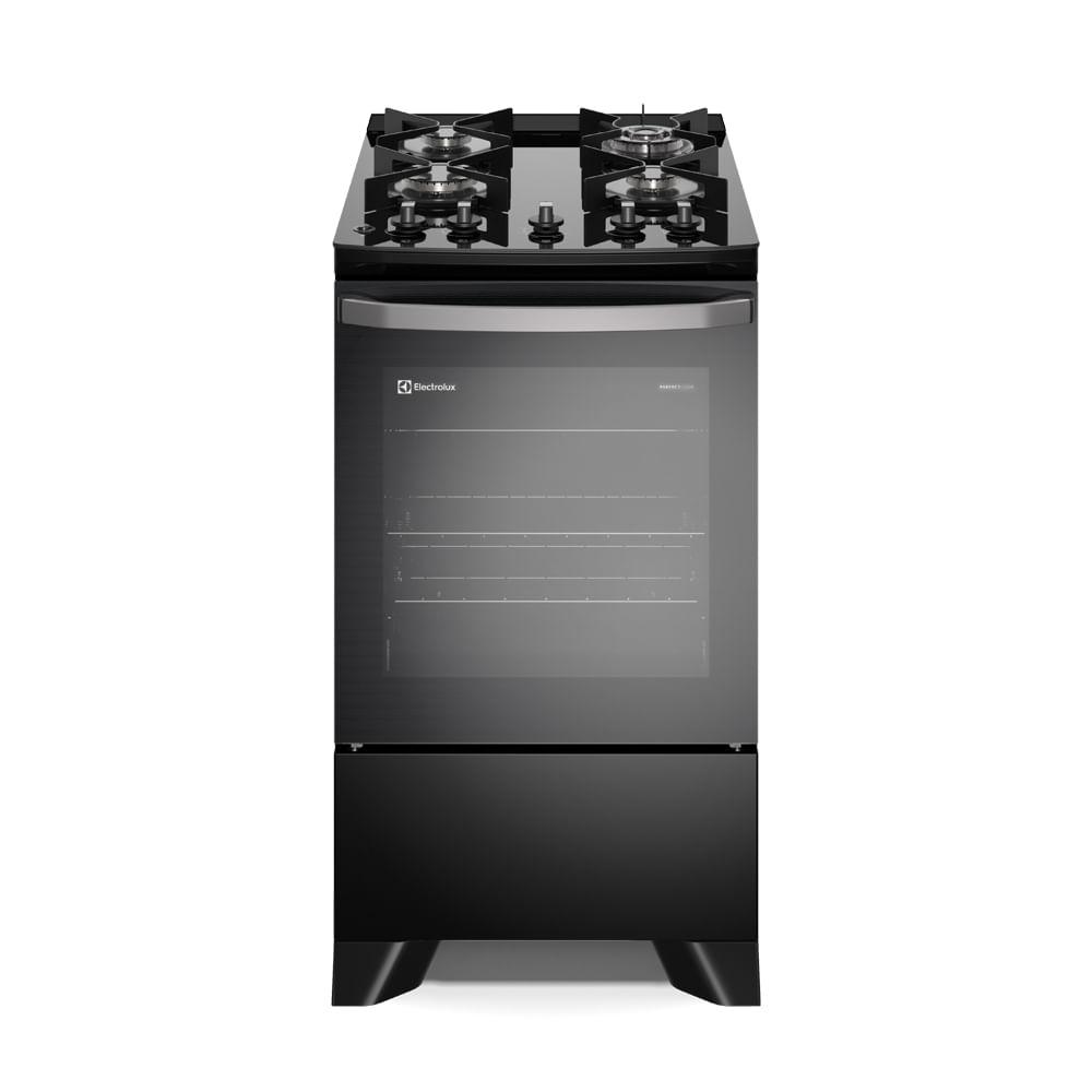 Fogão 4 bocas Electrolux Preto Efficient Mesa de Vidro, PerfectCook e Tripla Chama (FE4GP) - 1