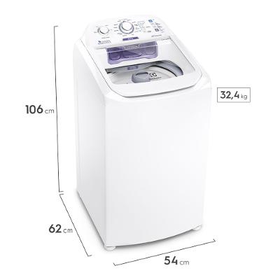 Máquina de Lavar Electrolux 8,5kg Branca Turbo Economia com Jet&Clean e Filtro Fiapos (LAC09)