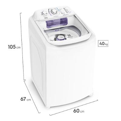 Máquina de Lavar Electrolux 12kg Branca Turbo Economia Silenciosa com Cesto Inox (LAC12)
