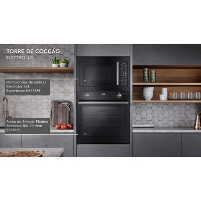 Micro-ondas de Embutir Electrolux 34L Preto Experience com Descongelamento Assistido (ME3BP)
