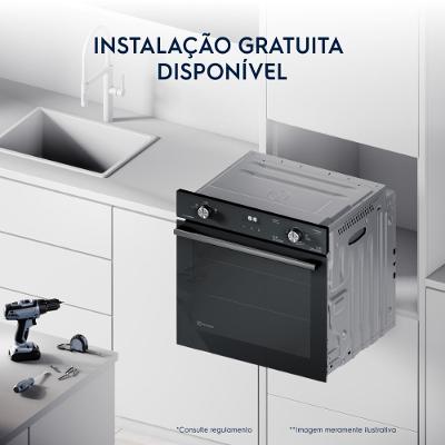 Forno de Embutir a Gás Electrolux 80L Efficient com PerfectCook (OE8GL)