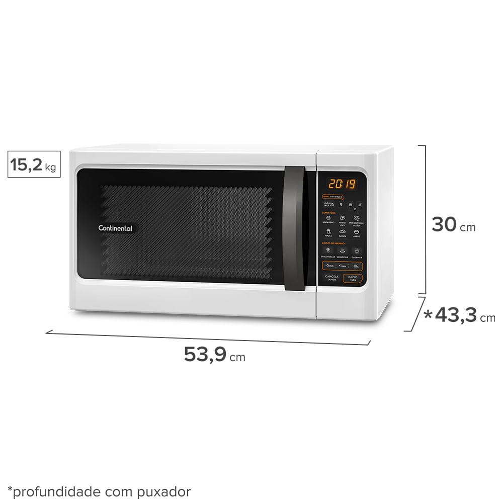 Micro-ondas Continental Branco 34 Litros com Função Descongelar (MC34B) - 2