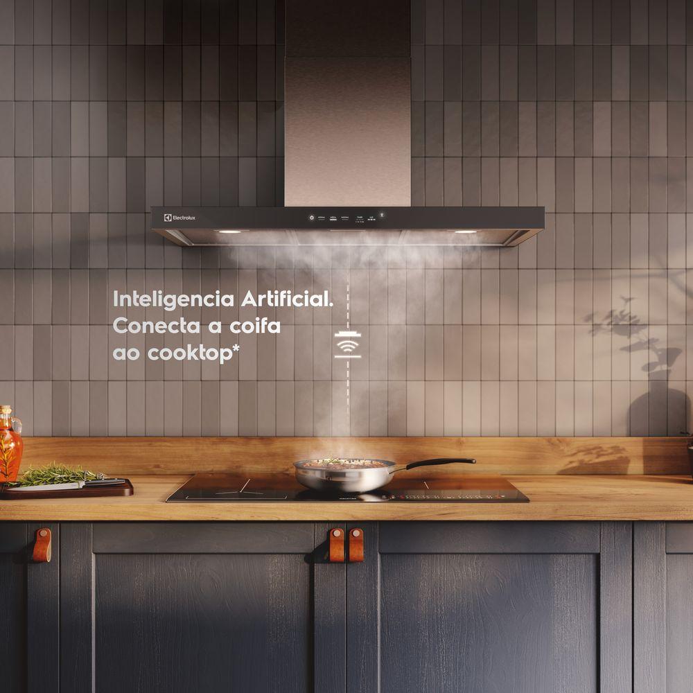Coifa de Parede Electrolux 90cm Inox Experience com Inteligência Artificial e Alto Poder Sucção (CE9TF) - 5