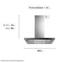 Coifa de Parede Electrolux 90cm Inox Experience com Inteligência Artificial e Alto Poder Sucção (CE9TF) - 2