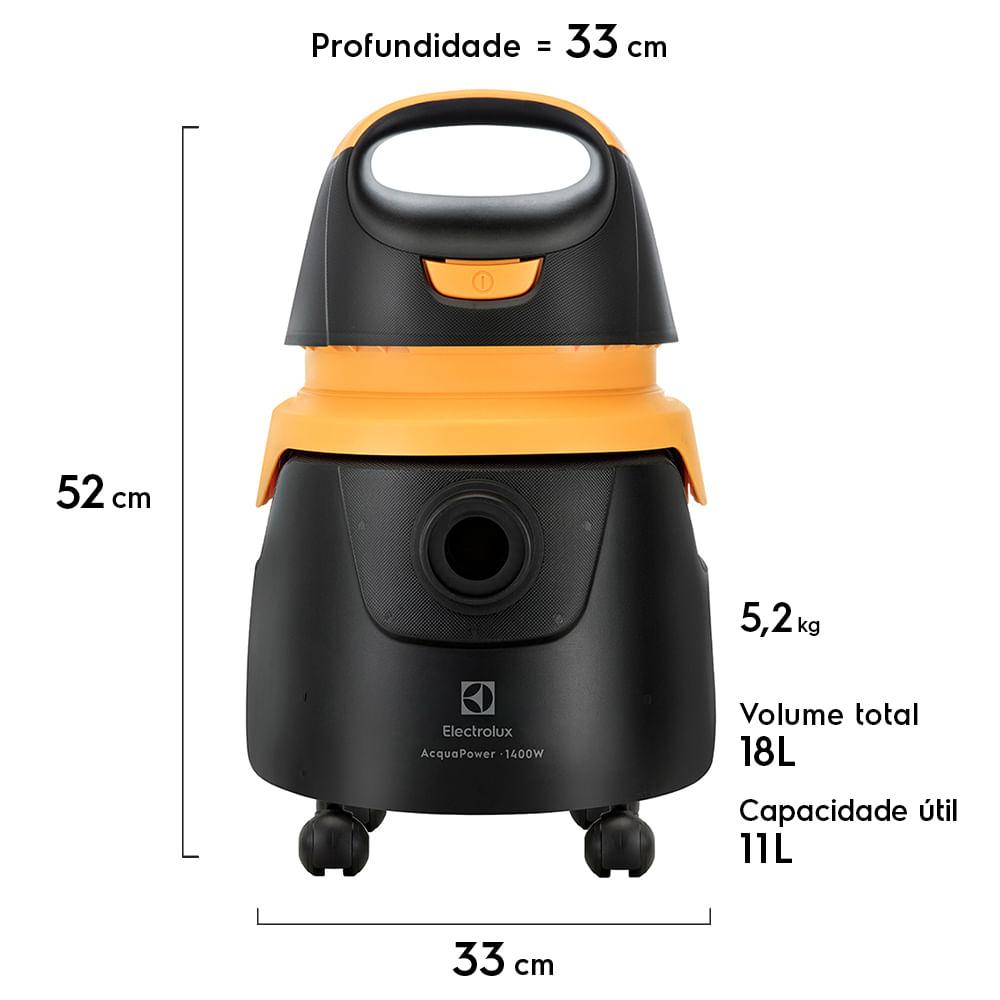 Aspirador de Pó e Água Electrolux 1400W 11L Acqua Power com Função Sopro Amarelo (AQP20) - 2