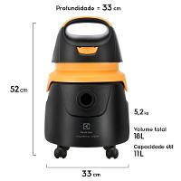 Aspirador de Pó e Água Electrolux 1400W 11L Acqua Power com Função Sopro Amarelo (AQP20) - 2
