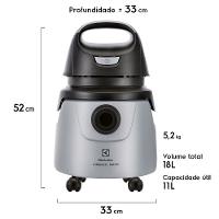 Aspirador Pó e Água Electrolux 1400w 18L Smart com Função Sopro Cinza (A10N1) - 2