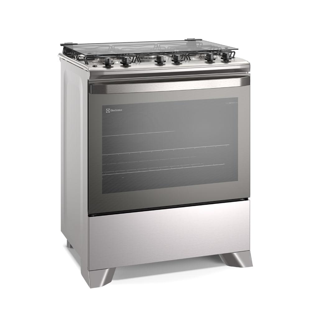 Fogão 5 bocas Electrolux Cinza Efficient com Mesa Inox, PerfectCook e VaporBake (FE5IC) - 3