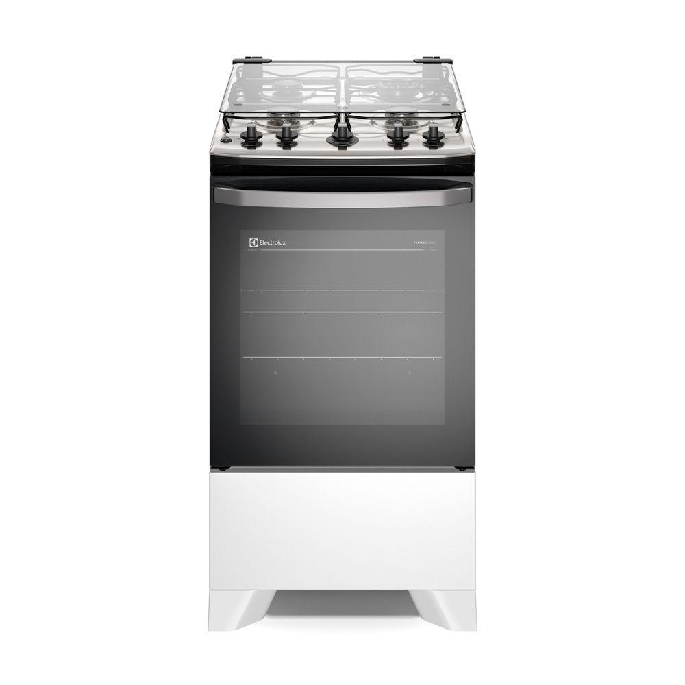 Fogão 4 bocas Electrolux Branco Efficient com Mesa Inox, PerfectCook e VaporBake (FE4IB) - 1
