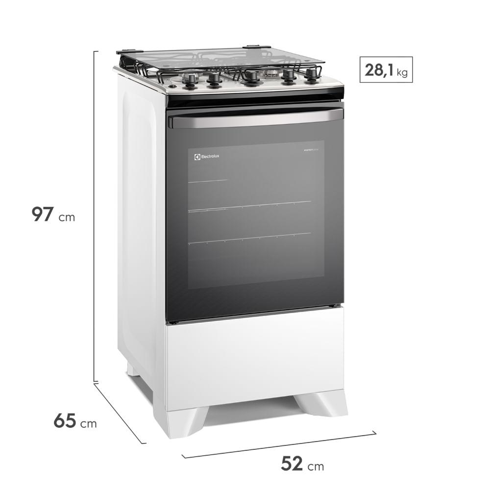 Fogão 4 bocas Electrolux Branco Efficient com Mesa Inox, PerfectCook e VaporBake (FE4IB) - 2
