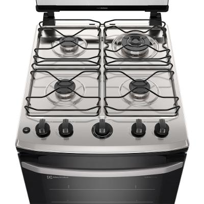 Fogão 4 bocas Electrolux Branco Efficient com Mesa Inox, PerfectCook e VaporBake (FE4IB)