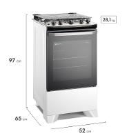 Fogão 4 bocas Electrolux Branco Efficient com Mesa Inox, PerfectCook e VaporBake (FE4IB) - 2