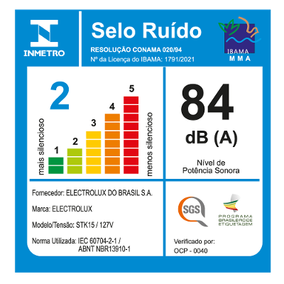 Aspirador de Pó Vertical com Fio Electrolux 1450W 2 em 1 Ultra Filtro HEPA Cinza (STK15)