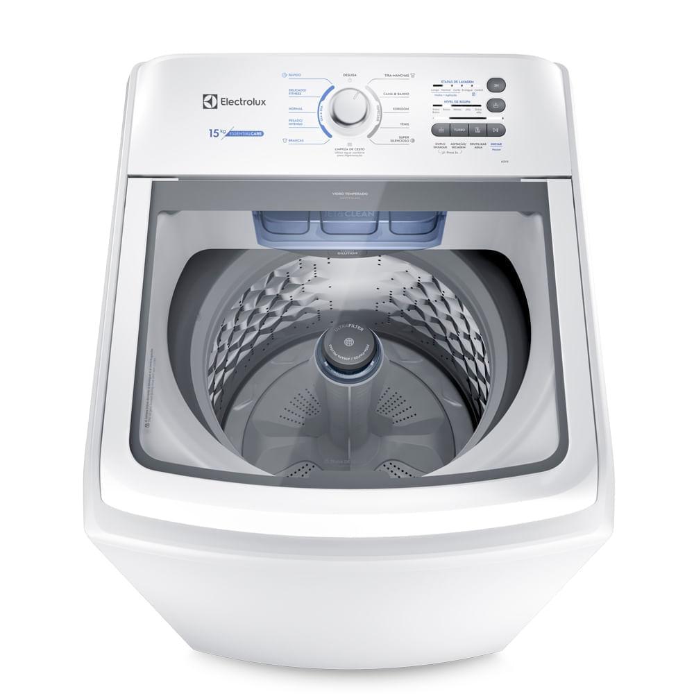 Máquina de Lavar Electrolux 15kg Branca Essential Care com Cesto Inox e Jet&Clean (LED15) - 1