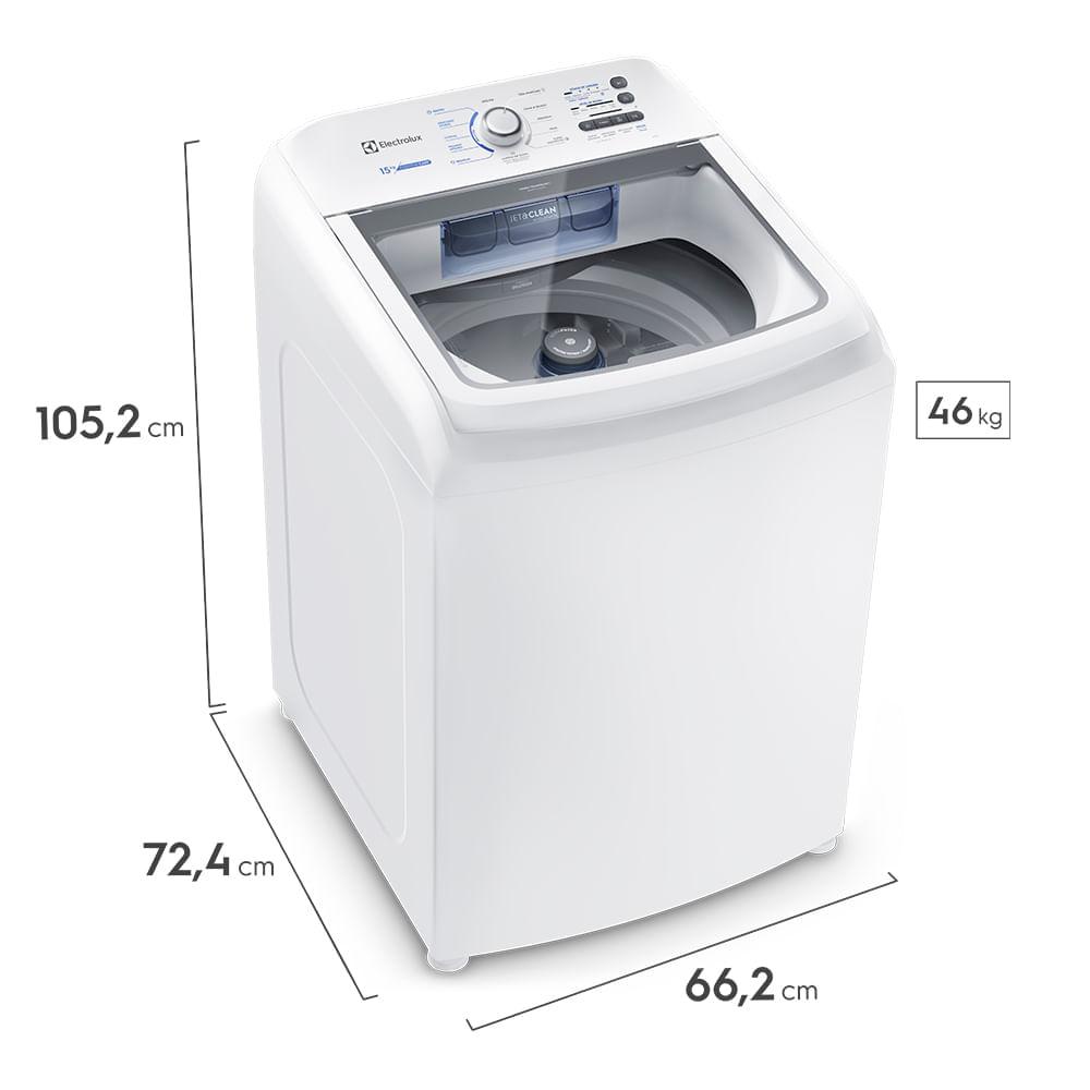 Máquina de Lavar Electrolux 15kg Branca Essential Care com Cesto Inox e Jet&Clean (LED15) - 3