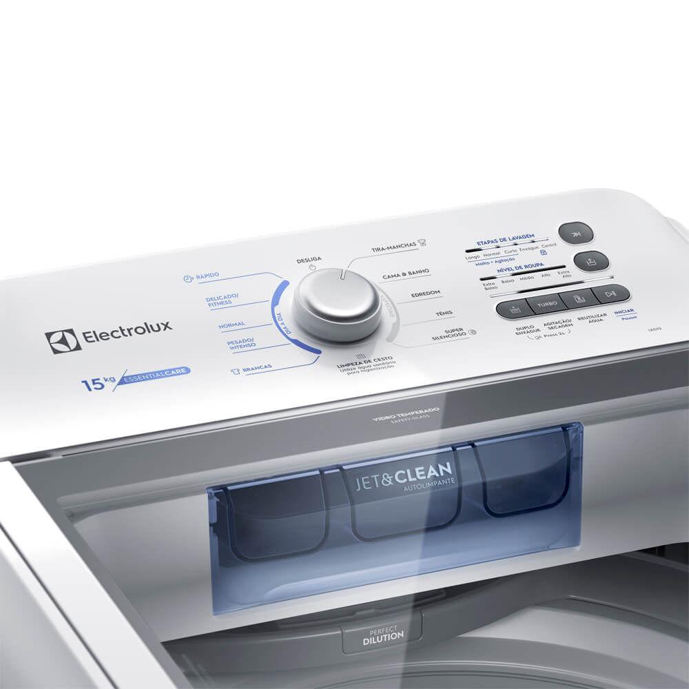 Máquina de Lavar Electrolux 15kg Branca Essential Care com Cesto Inox e Jet&Clean (LED15) - 10