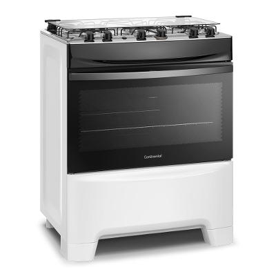 Fogão 5 Bocas Continental Branco Automático com TOPLimpaFácil (FC5IB) Premium