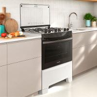 Fogão 5 Bocas Continental Branco Automático com TOPLimpaFácil (FC5IB) Premium - 1