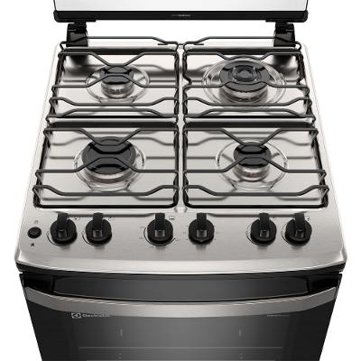 Fogão 4 bocas Electrolux Preto Experience com Mesa Inox, Timer e Tripla Chama (FE4TP)