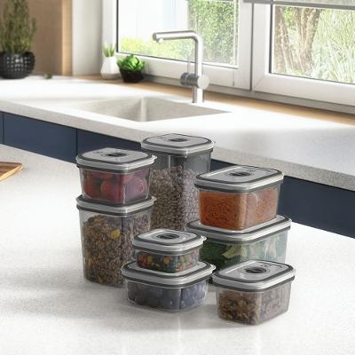 Potes Herméticos Electrolux de Plástico Cinza Escuro Retangular com 8 Unidades