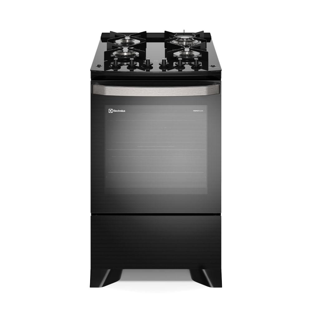 Fogão 4 bocas Electrolux Preto Experience c/ Mesa de Vidro, Grill e PerfectCook360 (FE4CP) - 1