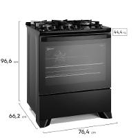 Fogão 5 bocas Electrolux Preto Experience c/ Mesa de Vidro, Grill e PerfectCook360 (FE5CP) - 2
