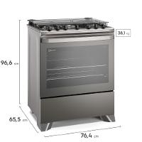 Fogão 5 bocas Electrolux Cinza Experience com Mesa Inox, Timer e Tripla Chama (FE5TC) - 2